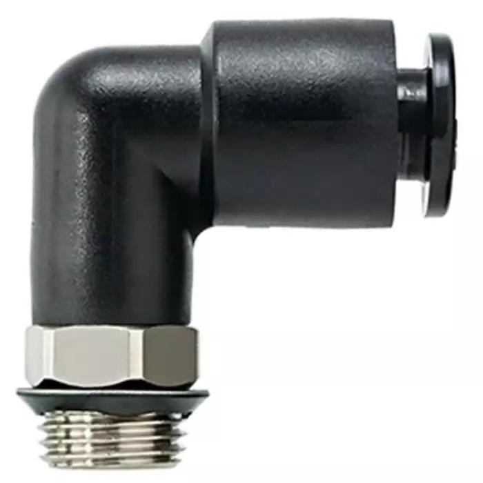 SMC KA Series Elbow Fitting, 4 mm to Uni 1/4, Threaded-to-Tube Connection Style, KAL04-U02 (Pack of 10 )