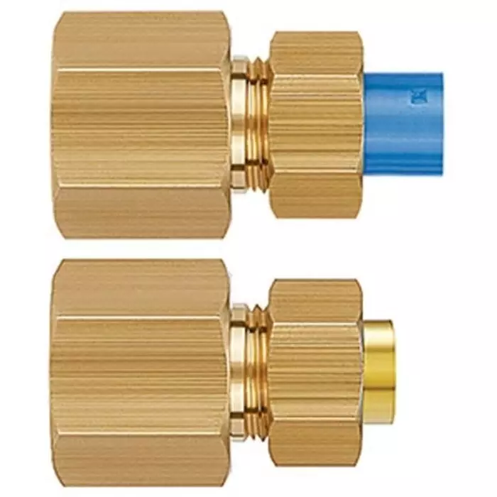 SMC KFF Series Straight Fitting, 8 mm to Rc 1/4, Threaded-to-Tube Connection Style, KFF08N-02