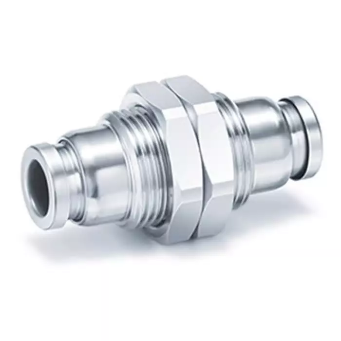 SMC KQG2 Series Bulkhead Union, 16 mm to 16 mm, Tube-to-Tube Connection Style, KQG2E16-00