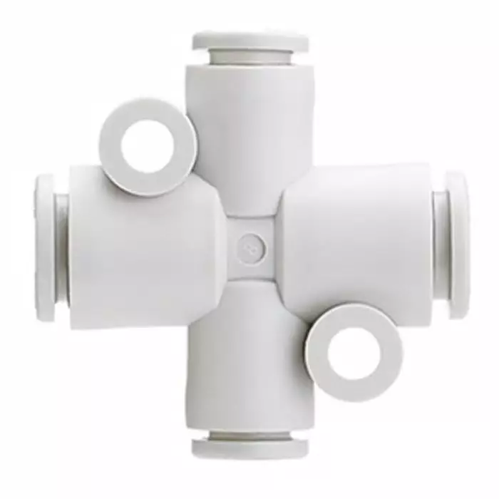 SMC KQ2 Series Cross Tube-to-Tube Adaptor, 10 mm to 12 mm, Tube-to-Tube Connection Style, KQ2TX10-12A (Pack of 5 )