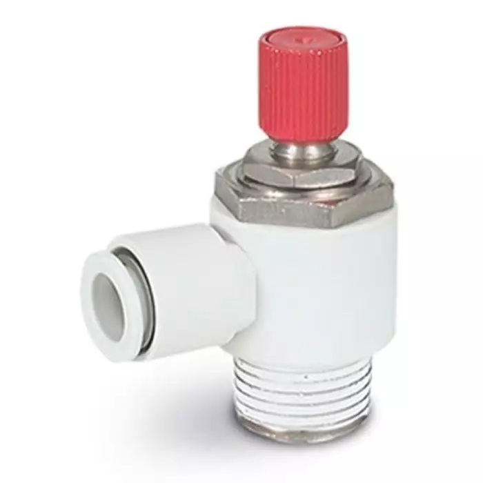 SMC AS2 Series Threaded Pneumatic Silencer Exhaust Restrictor Function Fitting, R 1/8 Inlet Port, 8 mm Tube Inlet, AS2201FE-01-08SK