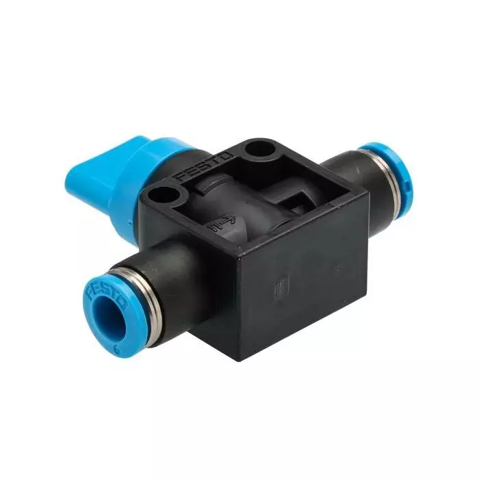 Festo HE Series Pneumatic Manual Control Valve, HE-3-QS-6