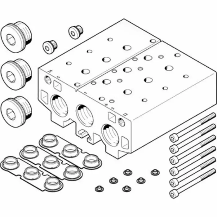 Festo VABM Pneumatic Manifold Fitting G 3/4 G 3/4, VABM-B10-30E-G34-2