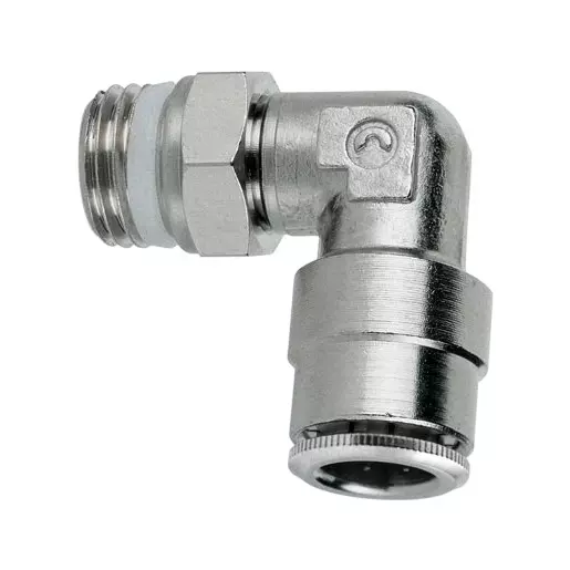 Camozzi G1/8 inch (3.175 mm) Swivel Male Elbow Sprint Steel, S6520-8-1/2