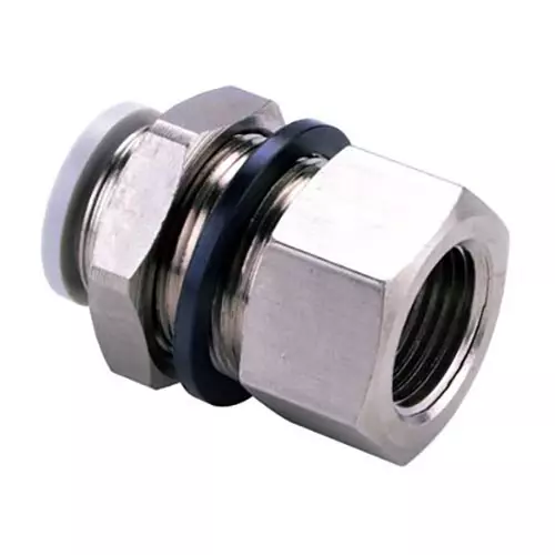 Airtac PMF Series Bulkhead Connector 10 mm Dia. 3/8 inch Thread, PMF 1003 D