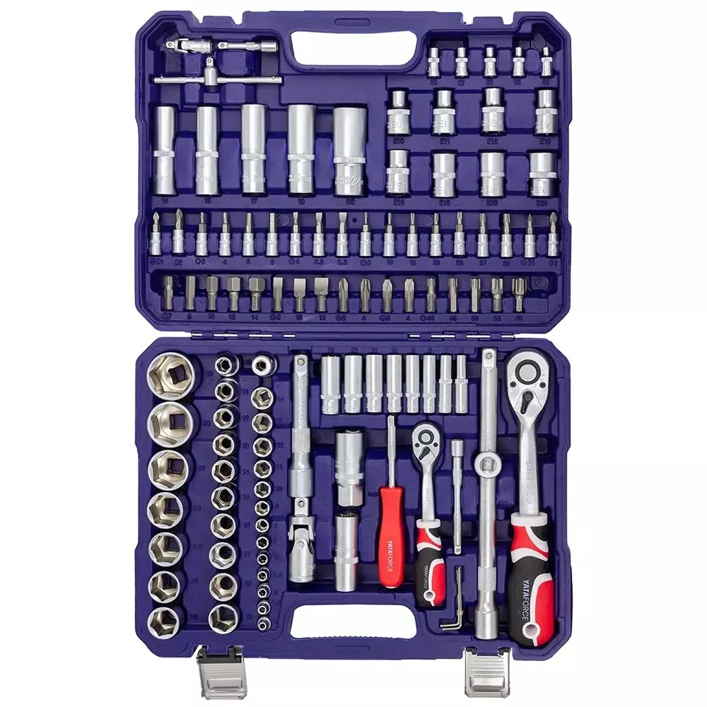 yataforce-108-pcs-socket-kit-with-ratchet-wrenches-chrome-vanadium-steel-12-14-inch-127-635-mm-size-silver-for-home-garage-auto-repairs-use