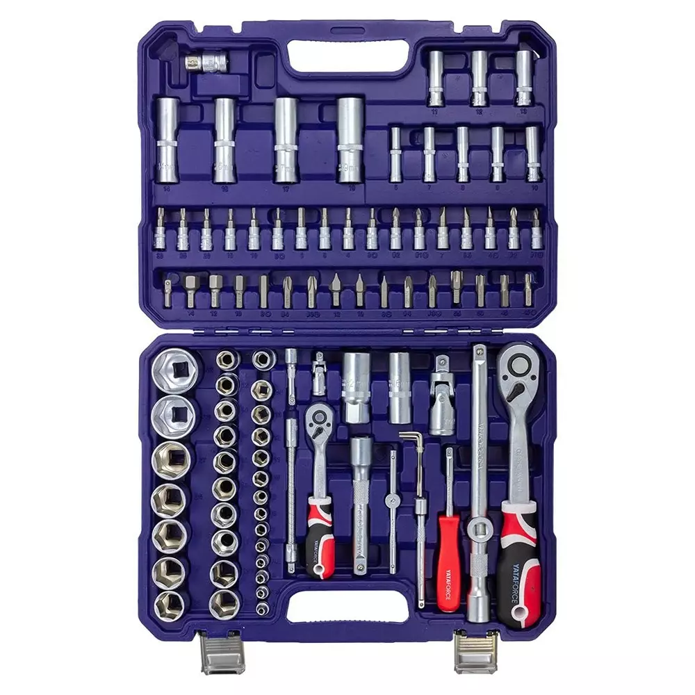 yataforce-94-pcs-socket-kit-with-ratchet-wrenches-chrome-vanadium-steel-14-12-inch-635-127-mm-size-silver-for-home-garage-auto-repairs-use