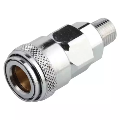 INTECO O Series Nitto Type QRC Plug One Touch 12.7 mm (1/2 Inch) Male Thread, OPM40 (Pack of 100)