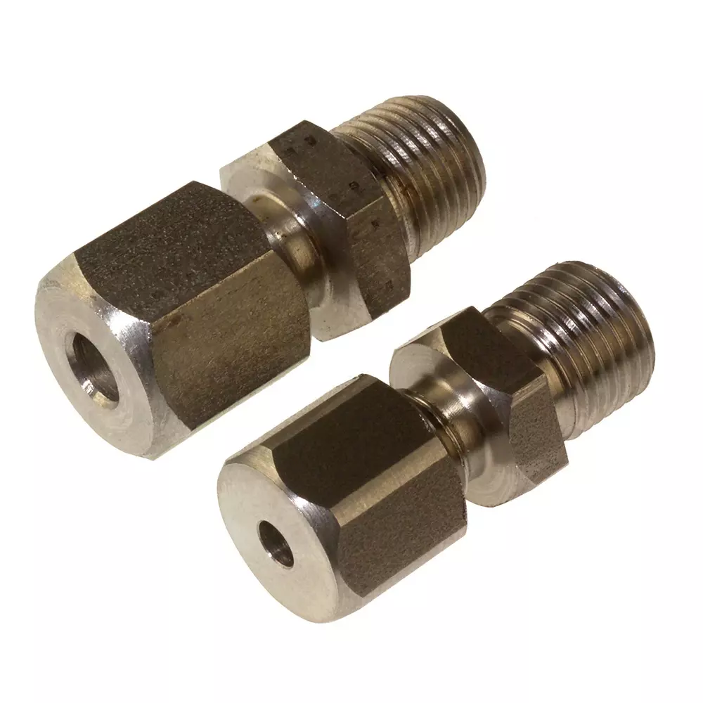 RS PRO Compression Fitting Stainless Steel Screw 3 mm Probe Dia 1/8 NPT Male, 2623235 (Pack of 5)