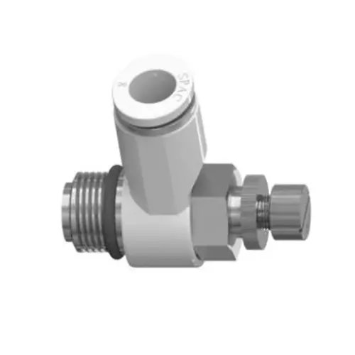 Spac 6-M5 ASLG Polyurethane and Nylon Flow Control Valve