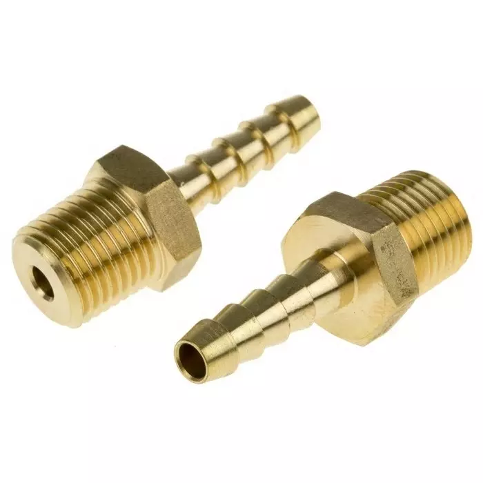 RS PRO Hose Connector Straight Hose Tail Adaptor G 1/4in 1/4 inch Inner Dia (Pack of 2)