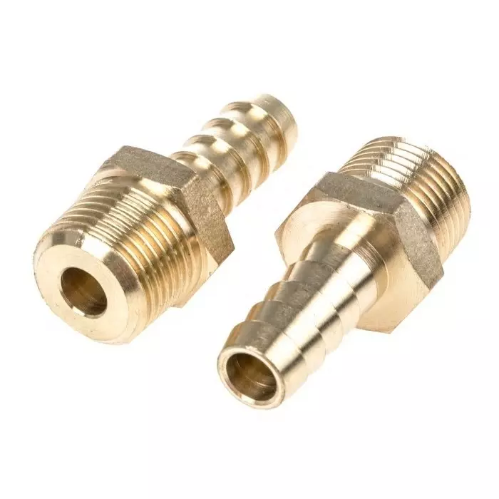 RS PRO Hose Connector Hose Tail Adaptor G 3/8 inch 3/8 inch Inner Dia (Pack of 2)