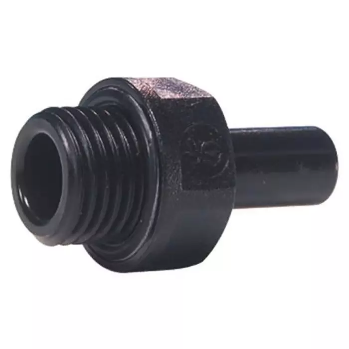 John Guest PM Series Straight Threaded Adaptor G 3/8 Male to Push In 12 mm Threaded-to-Tube Connection Style, PM051213E (Pack of 10)