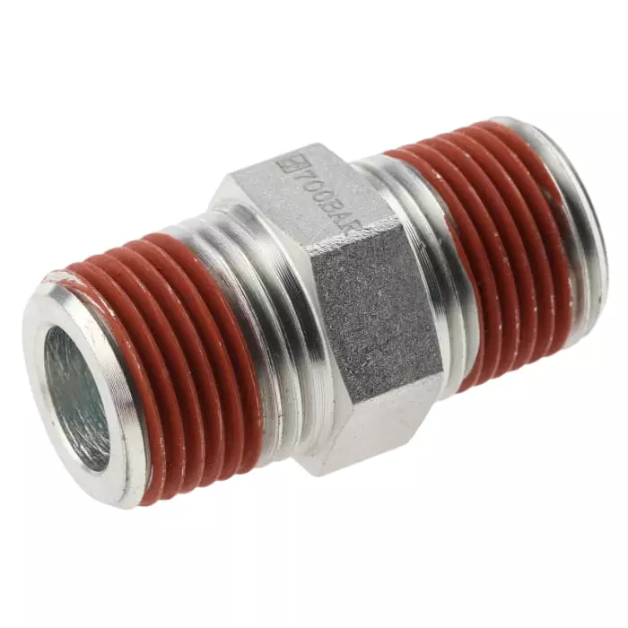 Enerpac Hydraulic Straight Threaded Adaptor NPT 3/8-18 Male to NPT 3/8-18 Male, FZ1617