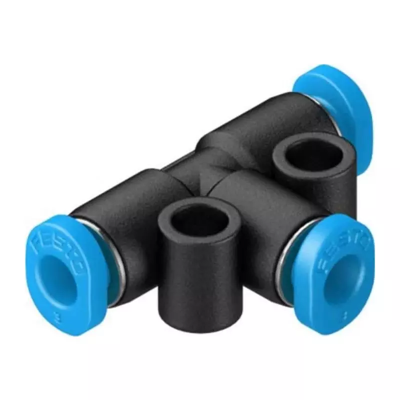 Festo Tee Tube-to-Tube Adaptor QS Connector A Tube-to-Tube, QSMT-3 (Bag of 10 Pcs)