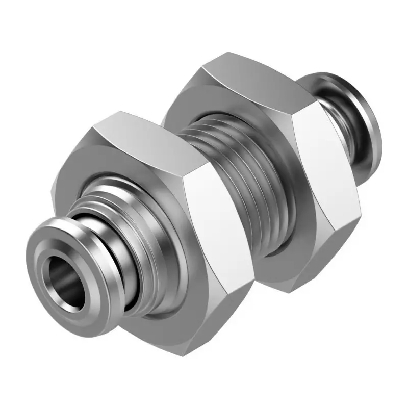 Festo Bulkhead Quick Connector NPQR Push In 4 mm Connector A Tube-to-Tube, NPQR-H-Q4-E