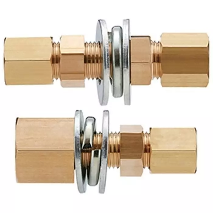 SMC DEF Series Bulkhead, 6 mm to Rc 1/4, Threaded-to-Tube Connection Style, DEF06-02