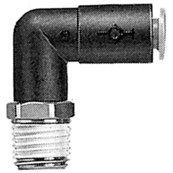 SMC KC Series Elbow Fitting, 8 mm to R 1/4 Male, Threaded-to-Tube Connection Style, KCL08-02S