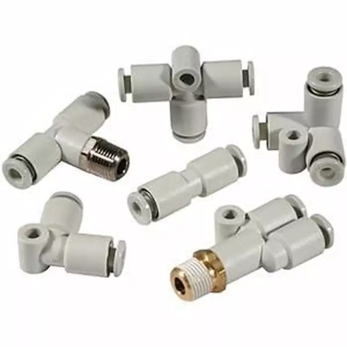 SMC KQ2 Series Straight Fitting, 8 mm to 12 mm, Threaded-to-Tube Connection Style, KQ2H08-12A (Pack of 10)