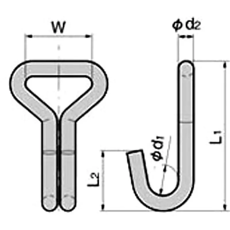 TAKIGEN Terminal Fittings Stainless Steel Gloss Barrel Polishing 45 mm Belt Width, C-1994-B-1
