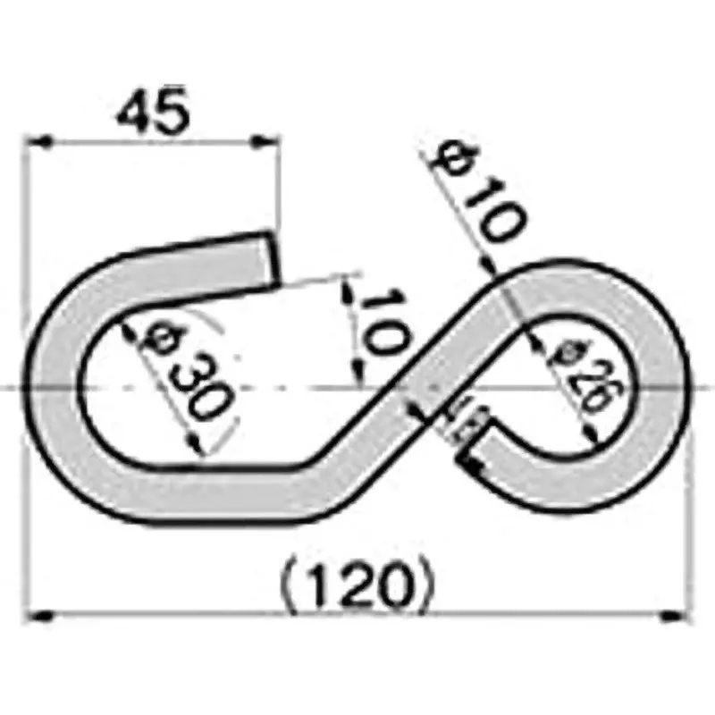 TAKIGEN Terminal Fittings Stainless Steel Gloss Barrel Polishing  mm Belt Width, C-1994-J
