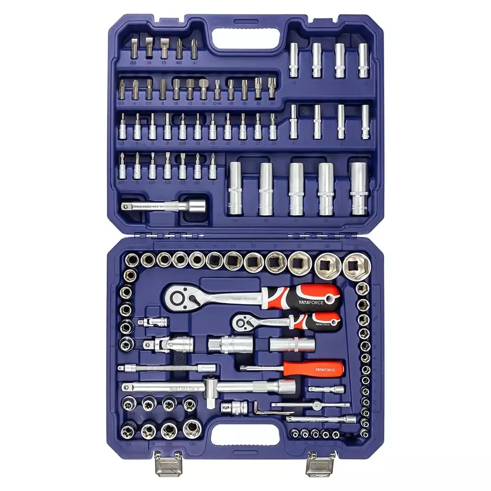 yataforce-109-pcs-socket-kit-with-ratchet-wrenches-chrome-vanadium-steel-12-inch-127-mm-size-silver-for-home-garage-auto-repairs-use