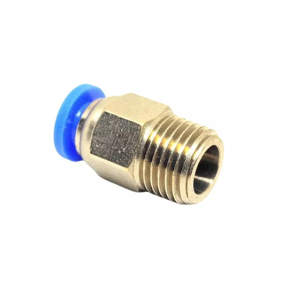 Invento Pneumatic Push Fitting Connector M10 (10 mm) Thread Size for 4 mm OD Polyurethane or Nylon Tube, PC4-M10 (Pack of 15 Pcs)
