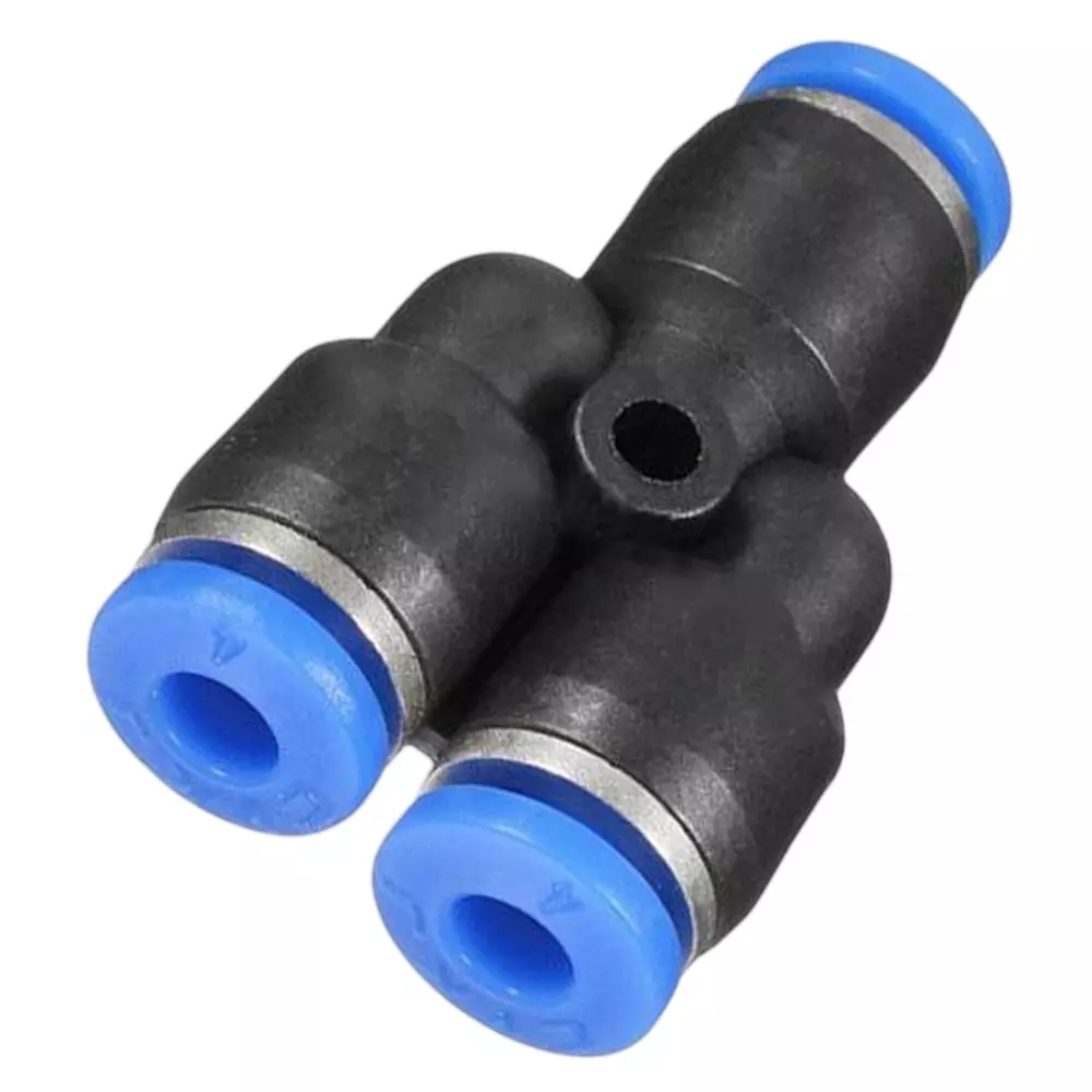 SMSN Equal Union Y (SPY) 12 mm Diameter Brass With Chrome Platted Sleeve color Blue