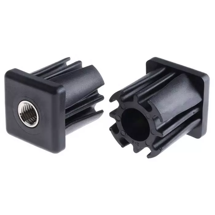 RS PRO Square Nylon Tube Insert 1200 Kg Static Load Capacity (Pack of 4)