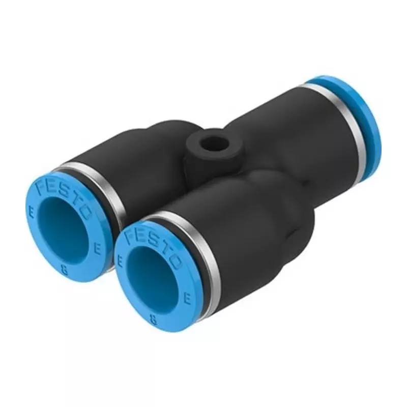 Festo Y Fitting NPQE-Y Push In 8 mm Connector A Tube-to-Tube, NPQE-Y-Q8-E-F1A-P10