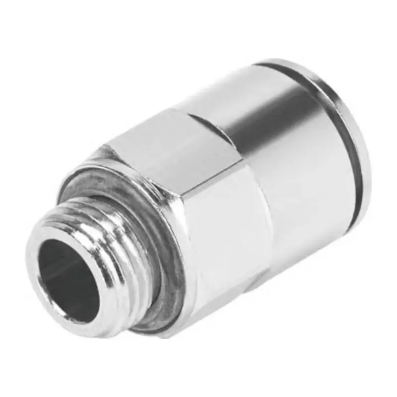 Festo Straight Threaded Adaptor G 1/8 Male Connector A Threaded-to-Tube, NPQM-D-G18-Q8-P10 (Pack of 10 Pcs)