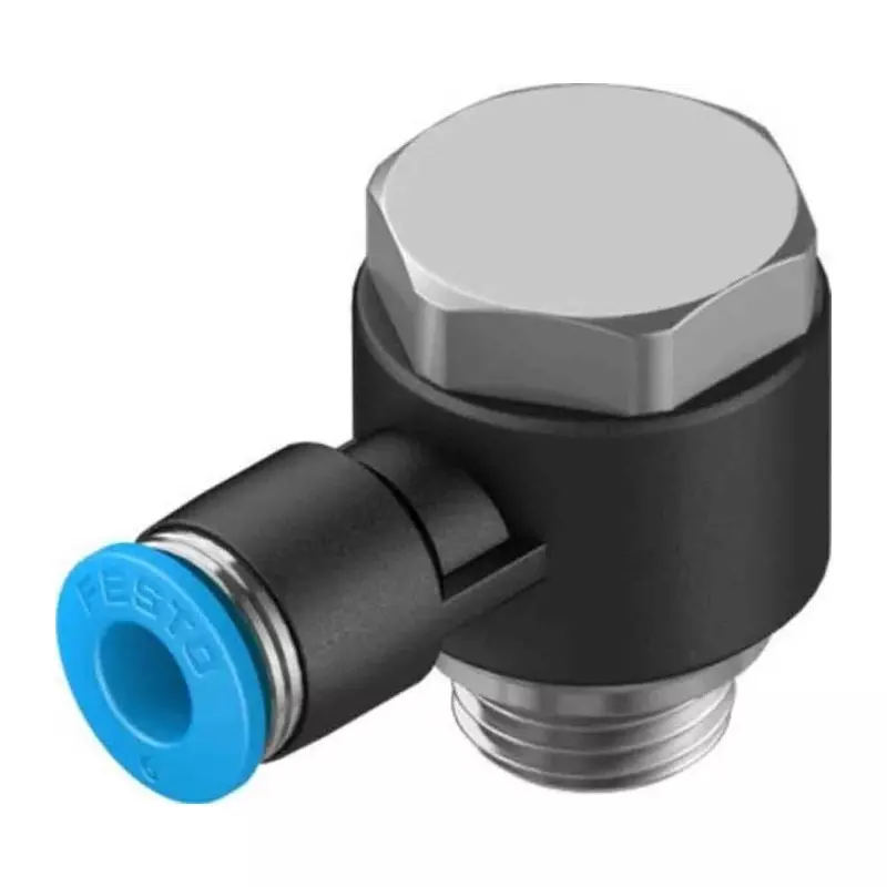 Festo Elbow Threaded Adaptor G 1/4 Male Connector A Threaded-to-Tube, QSLV-G1/4-6-100 (Pack of 100 Pcs)