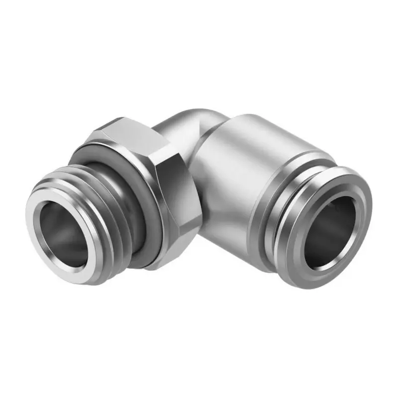 Festo Elbow Fitting NPQR G 1/4 Male Connector A Threaded-to-Tube, NPQR-L-G14-Q8