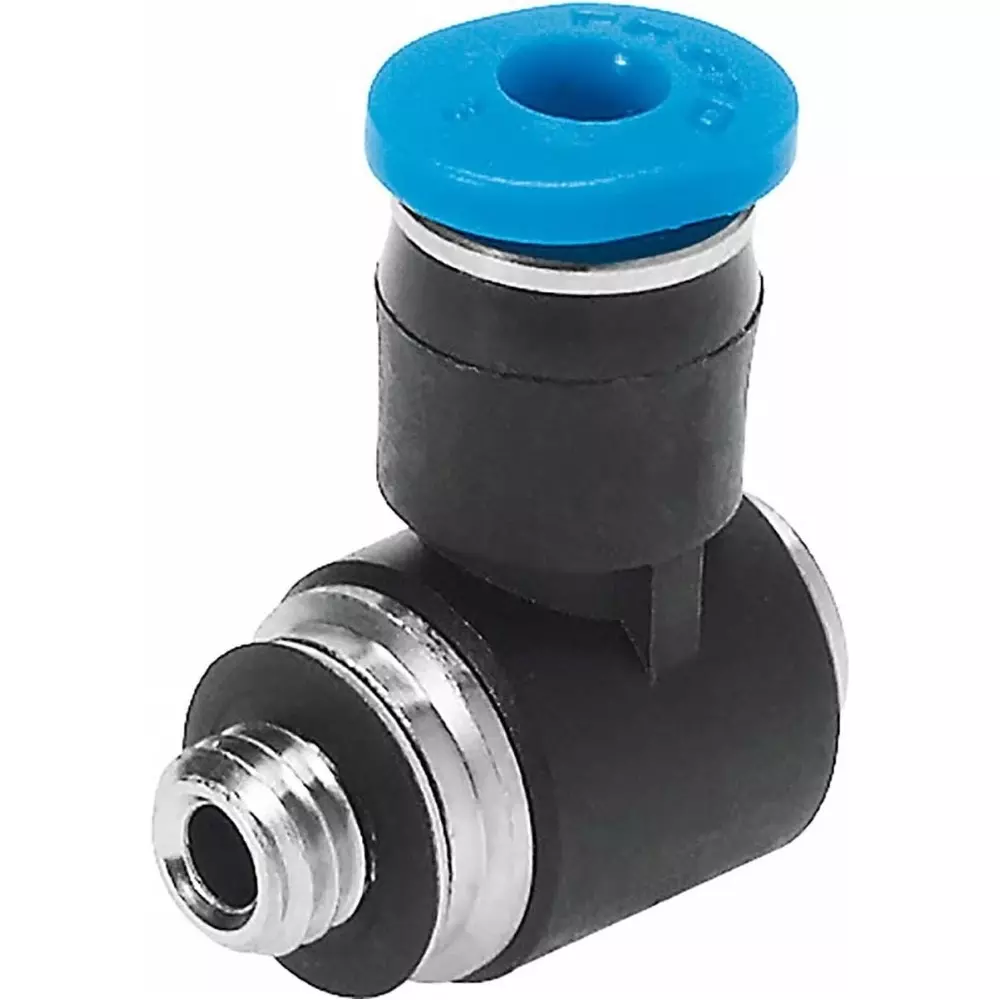 Festo Straight Threaded Adaptor QSMLV M5 Male Connector A Threaded-to-Tube, QSMLV-M5-3-I (Bag of 10 Pcs)