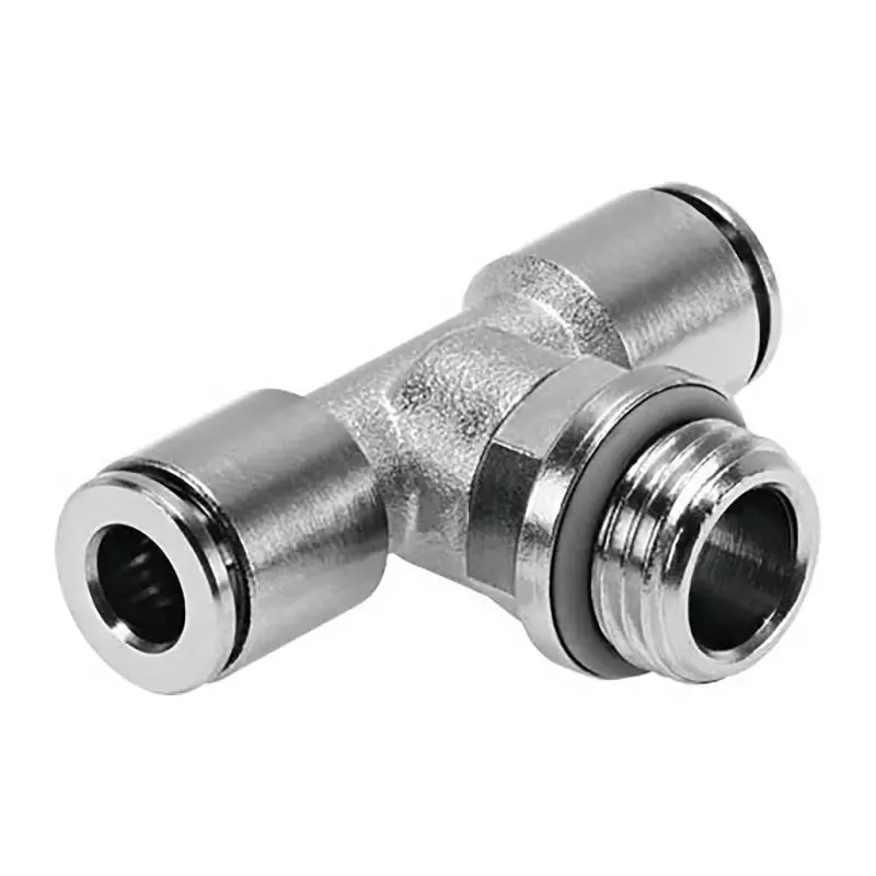 Festo Tee Threaded Adaptor NPQH Push In 6 mm Connector A Threaded-to-Tube, NPQH-T-G18-Q6-P10 (Bag of 10 Pcs)