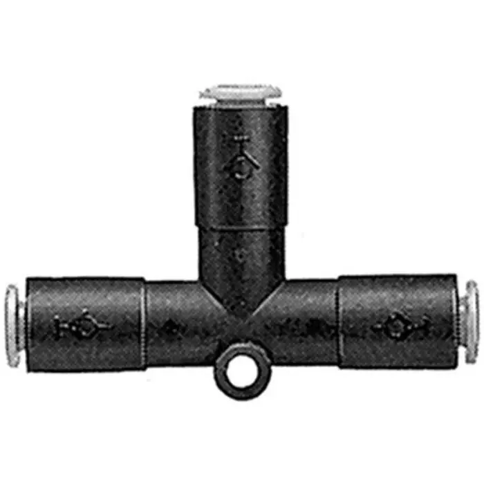 SMC KC Series Union Tee, 4 mm to 4 mm, Tube-to-Tube Connection Style, KCT04-00 (Pack of 10 )