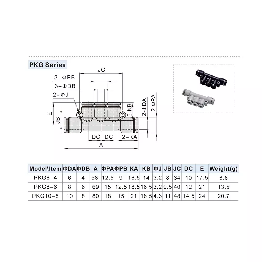 airtac-pkg-series-reducer-triple-branch-union-8-mm-outer-dia-6-mm-inner-dia-pkg-8-6-d