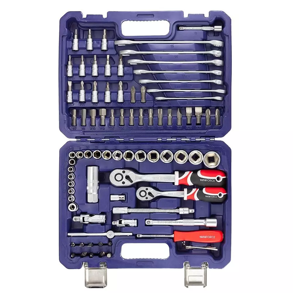 yataforce-82-pcs-socket-kit-with-ratchet-wrenches-chrome-vanadium-steel-14-38-inch-635-952-mm-size-silver-for-home-garage-auto-repairs-use