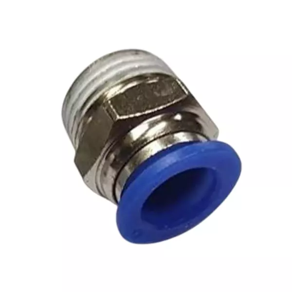 INTECO Economy Range Male Connector Brass 8 mm OD 9.5 mm (3/8 Inch) Thread, BPC 08-03 (Pack of 100)