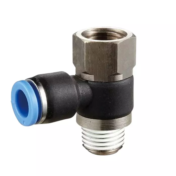 SMSN Female Banjo Elbow SPHF 10 mm Outside Diameter 03(3/8) Thread Size Brass With Chrome Platted