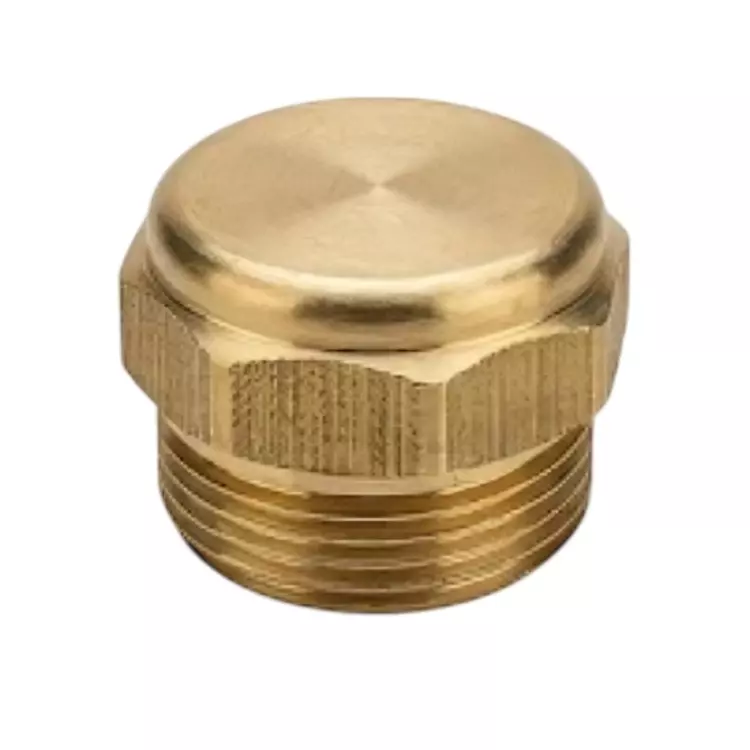 RTQD Brass Dead Nut Golden Color and Size 1 inch (25.4 mm) for Pneumatic Systems
