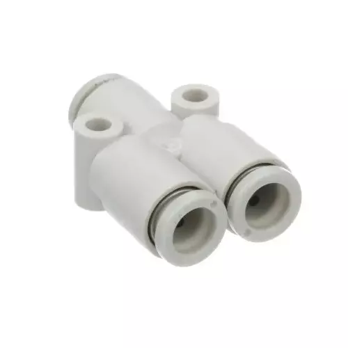 SMC Y Union One Touch Fitting KQ2 Series White Color and 6 mm Outer Diameter for Tube, KQ2U06-00A