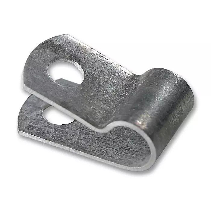 HELLERMANNTYTON P Clip, Aluminium, 6.4 mm, Pk100, 211-10040 (Pack of 100)