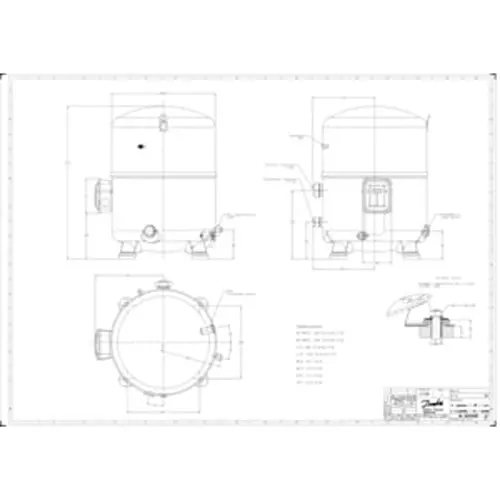 Danfoss Reciprocating Compressor 352 mm Diameter Three Phase Fixed Speed, MT125-4VM