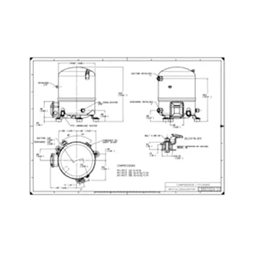 Danfoss Reciprocating Compressor 224 mm Diameter Three Phase Fixed Speed, MTZ18-4VI