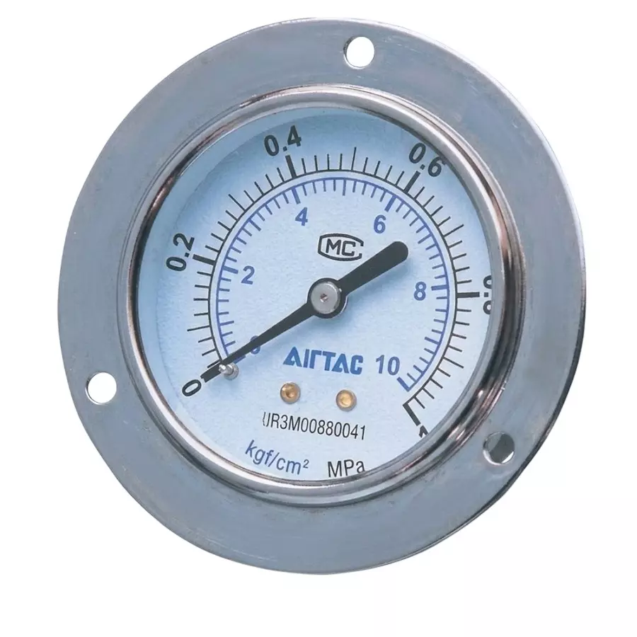 Airtac Pressure Gauge Standard Type 1/4 inch (6.34 mm) Port Size and 0-10 Bar (Standard) Pressure Range, GF-50