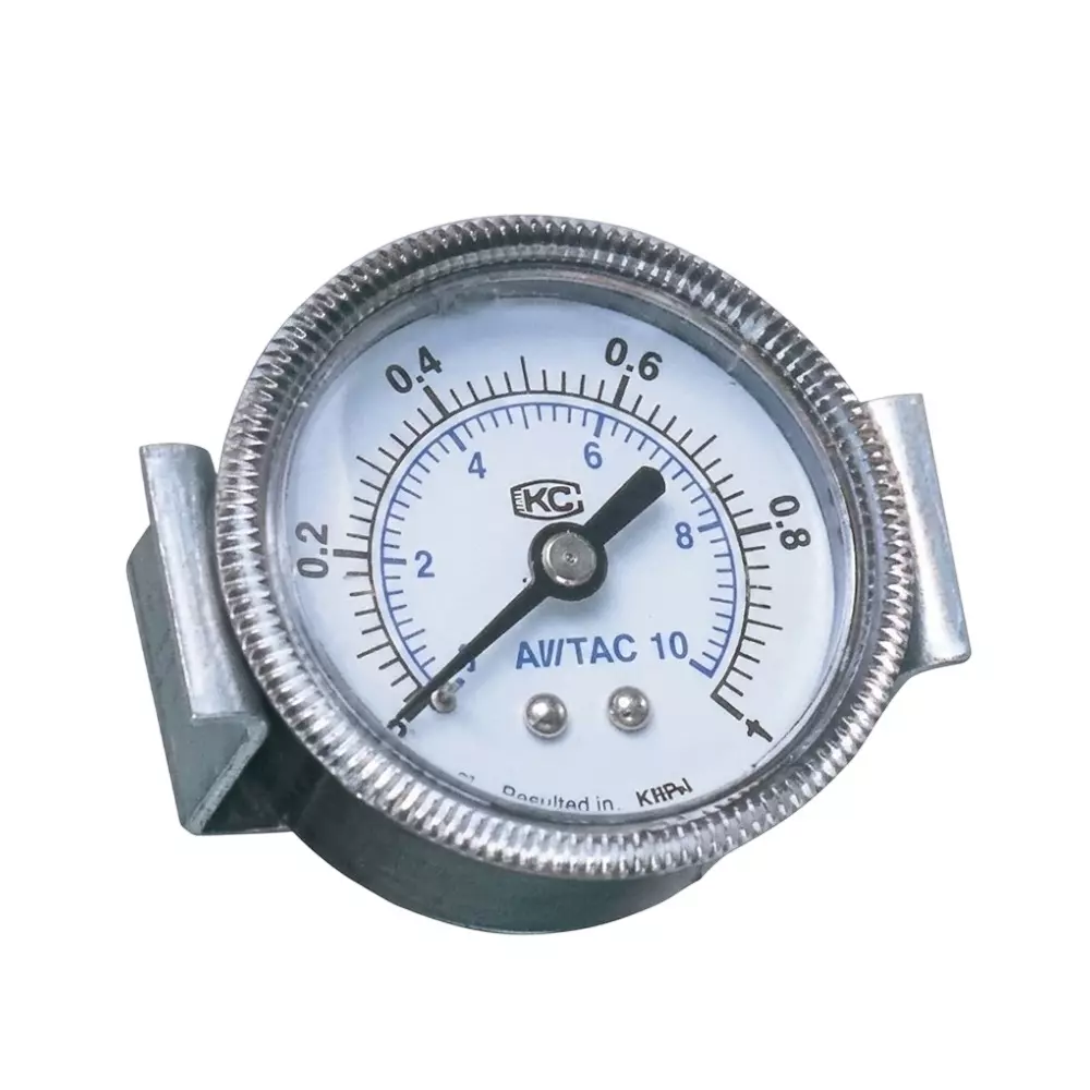 Airtac Pressure Gauge Built-In Type 1/4 inch (6.34 mm) Port Size and 0-10 Bar (Standard) Pressure Range, GU-50