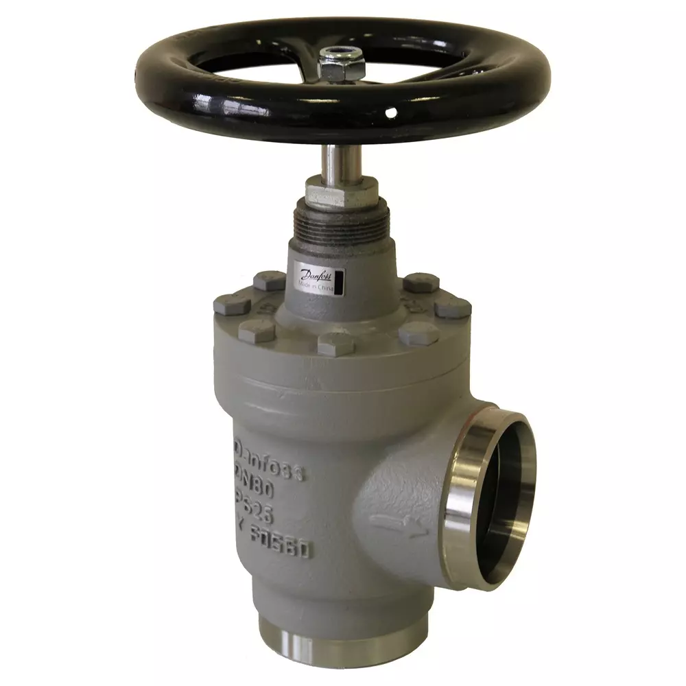 Danfoss Shut-Off Valve Butt Weld Connection Angleway Direction 25 bar 100 mm (4 Inch), STC 100