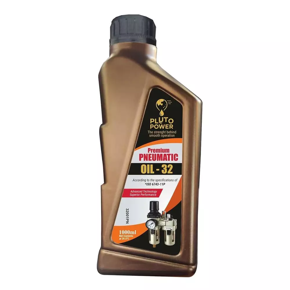 Pluto Power Frl Pneumatic Oil German Quality Liquid Form 1 L Bottle 32 Grade Compatible With All Frl Units & Air Tools, (Pack of 4 Pcs)