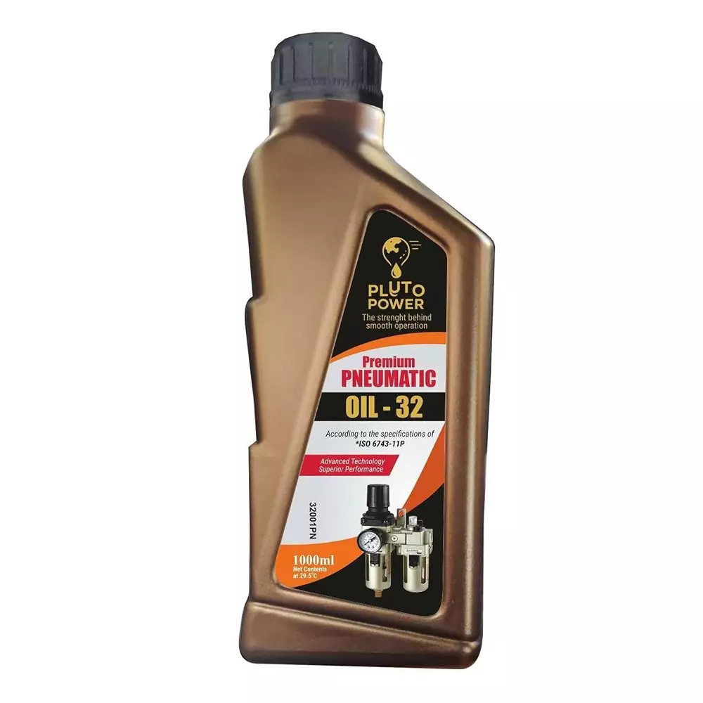 Pluto Power Frl Pneumatic Oil German Quality Liquid Form 1 L Bottle 32 Grade Compatible With All Frl Units & Air Tools, (Pack of 2 Pcs)